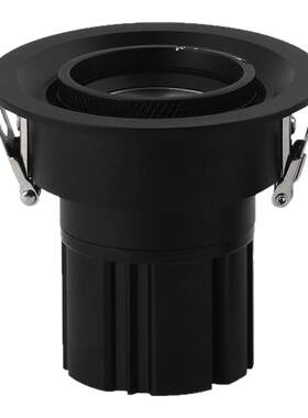 COB变焦射灯黑色嵌入式餐饮酒吧重点照明聚光10度15度12W开孔75MM
