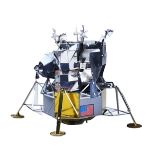 金属拼装模型航天器登月舱火星车探测积木3d立体拼图diy手工摆件