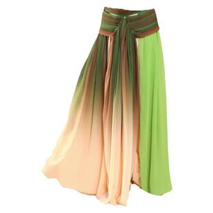 茶韵如舞 一叶沉浮舞蹈生演出服中国舞古典舞服半高领纱衣大摆裙