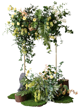 野花森系花艺壁挂仿真绿植造景