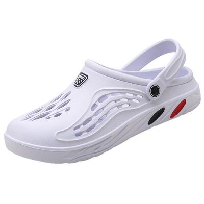 洞洞鞋男士夏季网红室外防滑沙滩鞋情侣大码49个性半拖两用凉拖鞋