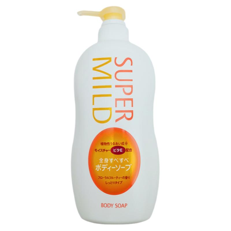日本进口惠润沐浴露淡雅果650ML味柑橘保湿沐浴乳家用大瓶装590ml
