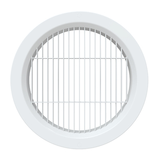abs新风出风口圆形百叶空调排气口风罩装饰盖300管道排风口通风口