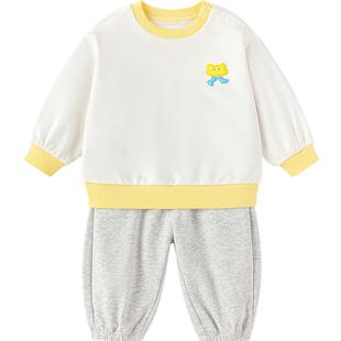 巴拉巴拉童装儿童套装两件套婴儿宝宝男女童2026新款春装萌趣舒适