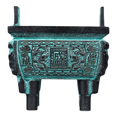 青铜器盛鼎四足龙鼎小方鼎摆件