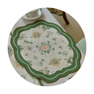 蜡笔派系列餐垫餐巾法式高级纯色红色百搭圣诞氛围感隔热垫布A