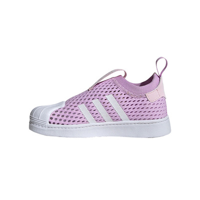 Adidas阿迪达斯三叶草童夏新款贝壳头网面透气一脚蹬运动鞋JH6372