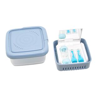 OK镜沥水盒RGP控水风干硬性隐形眼镜防尘旅行便携盒塑形镜冲洗盘