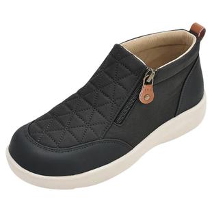 Pansy盼喜女鞋宽楦头拇外翻保暖厚底防滑冬季妈妈轻便舒适高帮靴