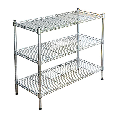 德国厨房不锈钢色两层置物架