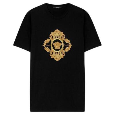 【季末优惠】VERSACE/范思哲 男士Architectural Baroque刺绣T恤