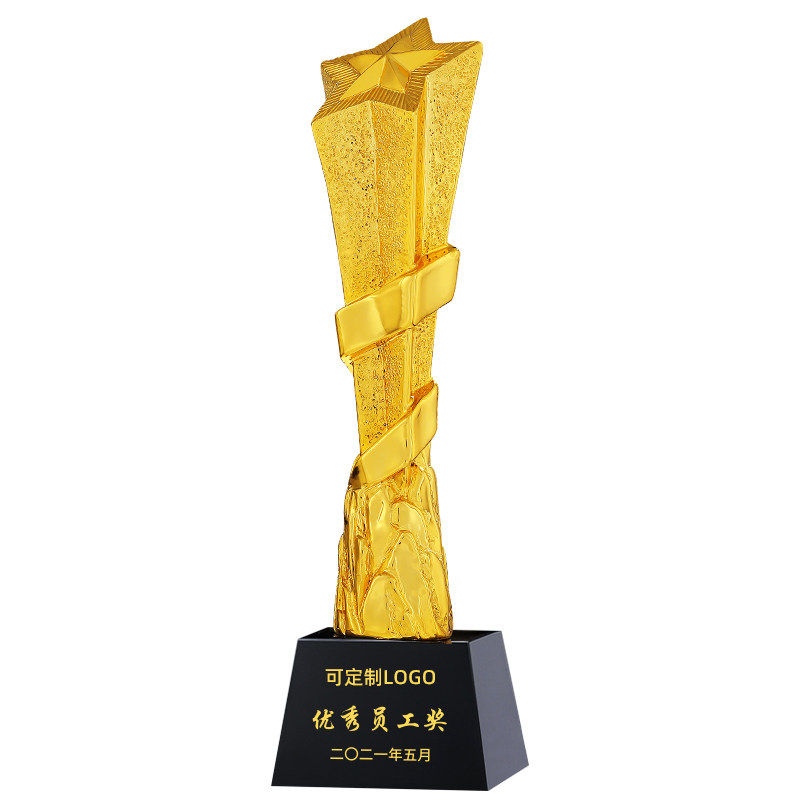 创意奖杯定制高档水晶刻字五角星
