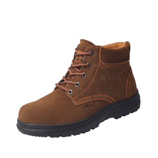 加厚保暖冬季牛皮防砸钢包头耐穿耐磨工地防护安全工作电焊工劳保