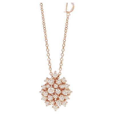 DAMIANI/玳美雅 绒花系列18K金钻石镶嵌项链吊坠女
