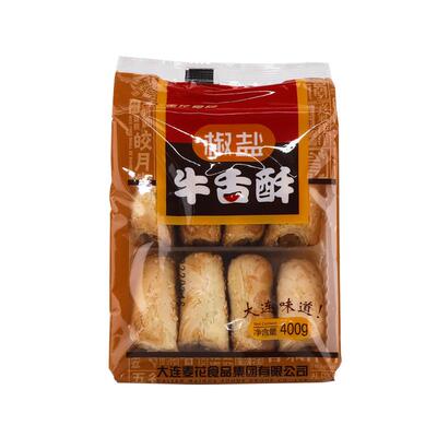 大连麦花牛舌酥椒盐葱香400g*2袋