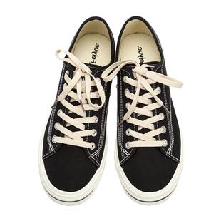 飞跃帆布鞋女2025秋冬新款学生复古潮流百搭开口笑黑色休闲板鞋男