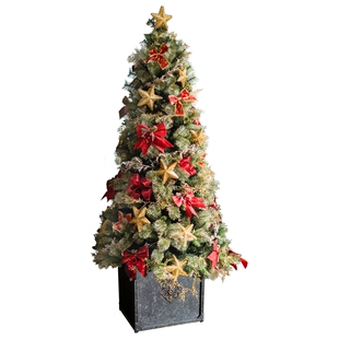 掬涵金色复古绿圣诞树套餐挂件装饰品超大型轻奢豪华摆件设新年