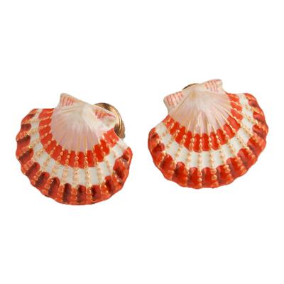 珊瑚贝壳Fable耳钉耳饰