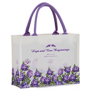 花卉帆布包定制logo手提袋上班礼品袋大容量外出帆布袋时尚购物袋