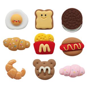 Mkop洞洞鞋配饰高级鞋扣配件美食可爱鞋花装饰扣适配Cross/Crocs