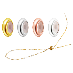 项链缩短珠定位胶珠S925银珠手链改短内置防滑胶圈珠固定扣扁胶珠