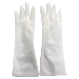 家务手套家用白色加厚耐用型加长防水耐高温洗碗清洁食品橡胶丁腈