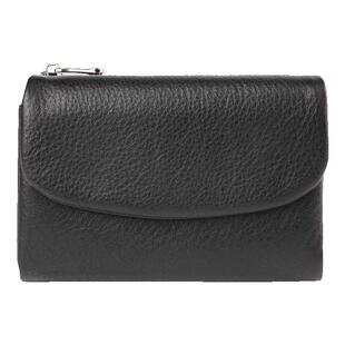 时尚真皮短款折叠钱夹女气质拉链零钱包头层软牛皮三折皮夹小钱包