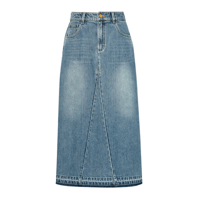 indicia标记通勤复古牛仔半身裙