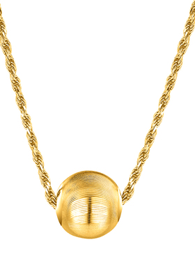 真我不凡S925纯银拉丝转运珠项链