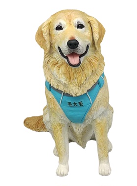 照片定制创意手工软陶宠物狗狗公仔玩偶模型去世生日纪念品摆件