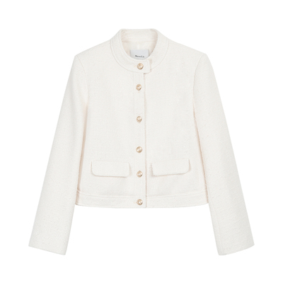 Maven Lin 精致贵感 高级法式小香风外套女气质立领短款毛呢上衣