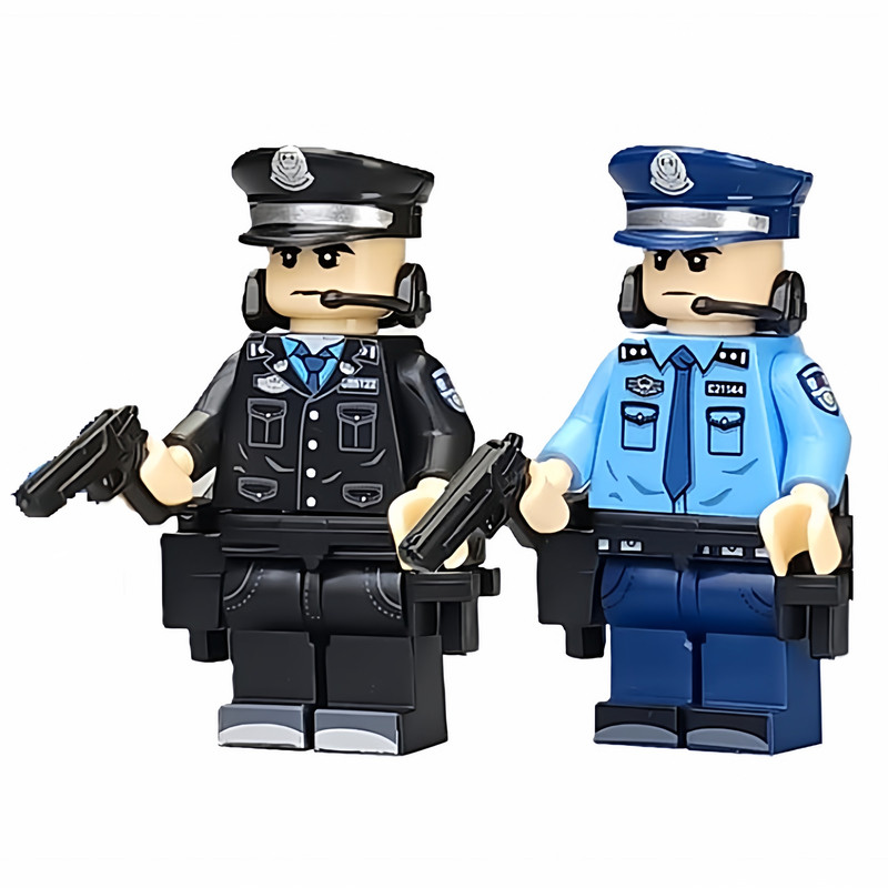 警察特警摩托车铁骑警车军事人仔