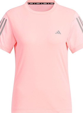 Adidas/阿迪达斯正品2025夏季女士圆领经典跑步训练短袖JZ2201