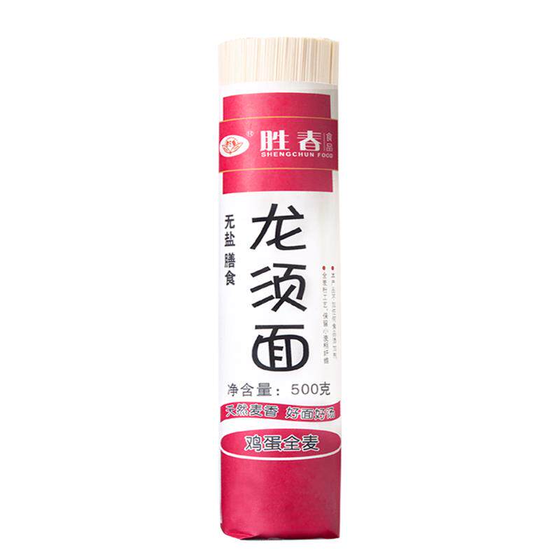胜春超细龙须面500g纸包易煮面条/挂面（无料包）