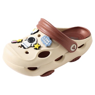 匹克儿童洞洞鞋男童外穿软底包头拖鞋大童2026新款户外防滑沙滩鞋