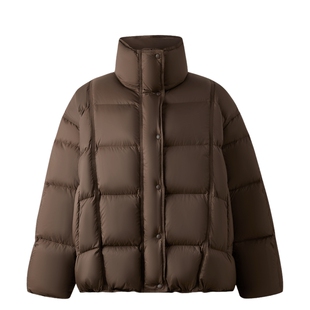 【90%鹅绒】PRICH时尚立领云朵泡芙绗线宽松羽绒服冬季新款女