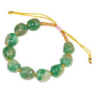 南阳独山玉手链好时候手串天然玉石生肖猴头手串男女款证书