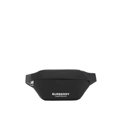 BURBERRY男士徽标尼龙腰包