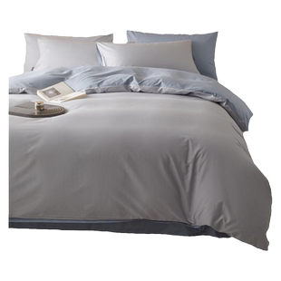 轻奢高级感100长绒棉四件套全棉纯棉床单款被套床笠床上用品三4