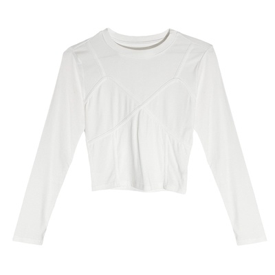 落落狷介白色打底T恤长袖秋装