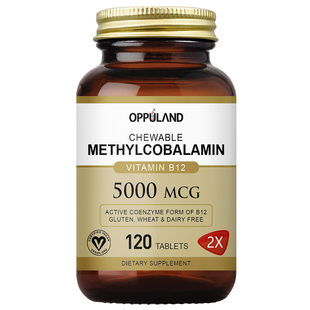 OPPULAND甲钴胺营养神经维生素b12叶酸片正品大脑神经维生素6瓶