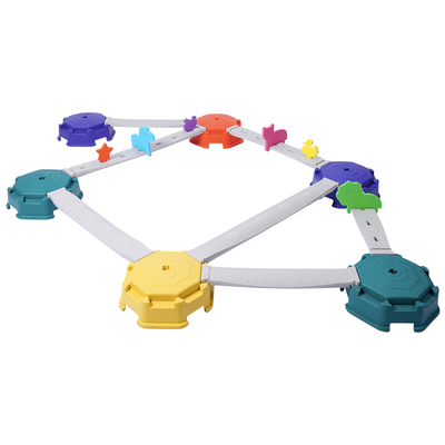 八角平衡板幼儿园儿童感统训练器材触觉步道家用前庭运动独木桥