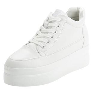 全皮小白鞋女厚底真皮2026春款小个子搭配裙子的鞋子休闲鞋运动鞋