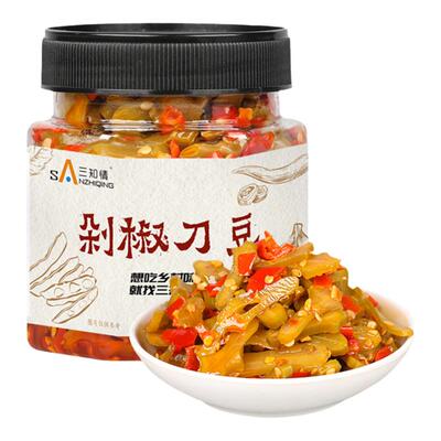 三知情剁椒刀豆瓶装脆爽下饭菜