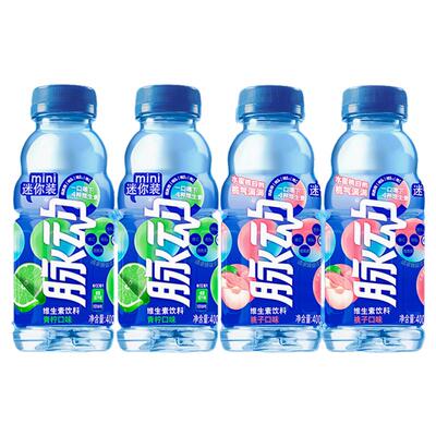 脉动饮料桃子青柠味400ml*6瓶装便携迷你小瓶装维生素饮料解渴