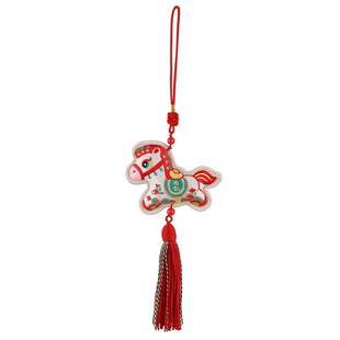 中国红生肖刺绣香包流苏挂件2026新款马年中国风香包香囊挂件