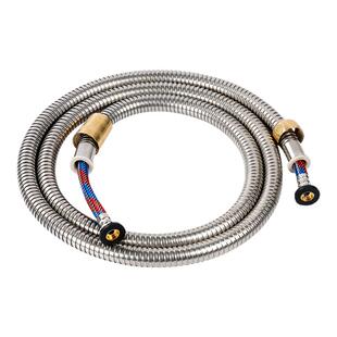 卫浴花洒淋浴铜芯软管洗浴喷头连接管子不锈钢通用热水器水管通用