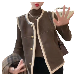 羊羔毛皮毛一体马甲女2026秋冬新款韩版洋气潮流时尚显瘦短款外穿