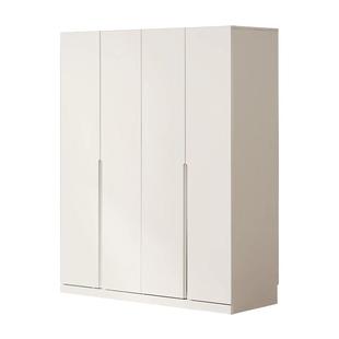 源氏木语加兰实木衣柜奶油风白色衣橱主卧平开门衣服收纳柜组合柜