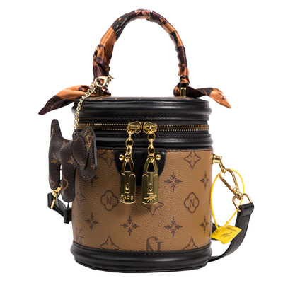 复古手提包百搭单肩水桶包